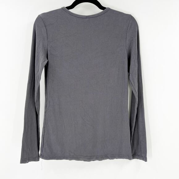 Urban Outfitters Gray Ribbed Long Sleeve M - Picture 3 of 5